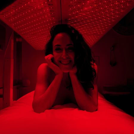 Lauren Weber Taking Red Light Therapy in NYC